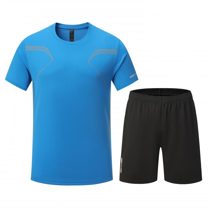 Adult Running Sportswear Quick Drying T-shirt Set Short Sleeve Uniform Fitness Clothes Tracksuit Gym Sports Outfit Clothing