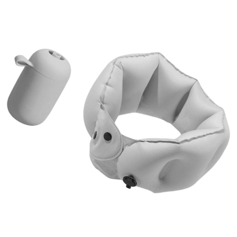 Inflatable Travel Neck Rest With Adjustable Air Volumes U Shape Contoured Suitable for Outdoor Activity