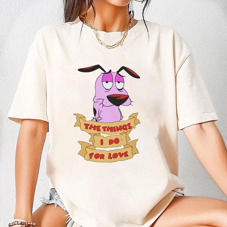 Cartoon Network Courage The Cowardly Dog T-Shirt, Courage The Cowardly Dog Shirt XL