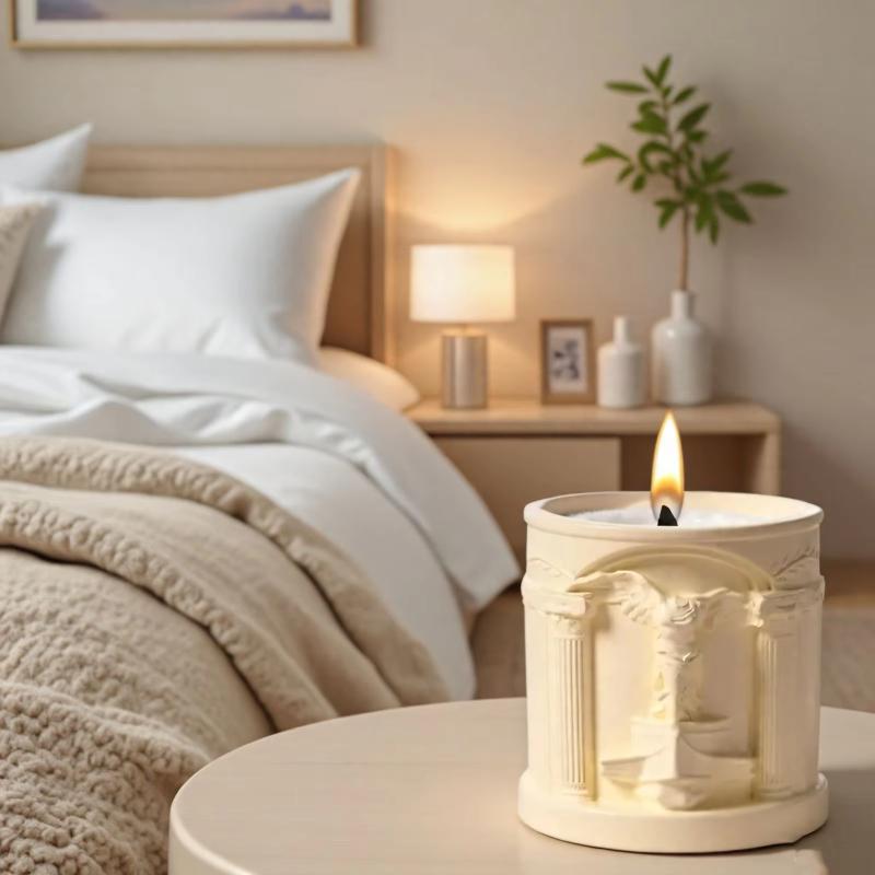 Victory Goddess Relief Candle Jar Silicone Molds Gypsum Flowerpot Mold Plaster Cup Resin Pen Holder Mould Storage Jar Home Decor