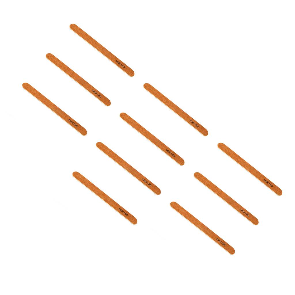 10pcs Nail File Professional Wood Core Reusable Double Sides Washable Grit Nail Files for Acrylic