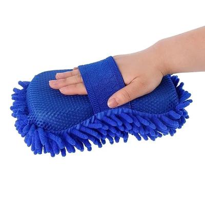 1Pcs Microfibra Lavadora de Carro Esponja Limpeza Cuidados com o Carro Escovas de Detalhamento Toalha de Lavagem Luvas Automotivas Acessórios de Estilo