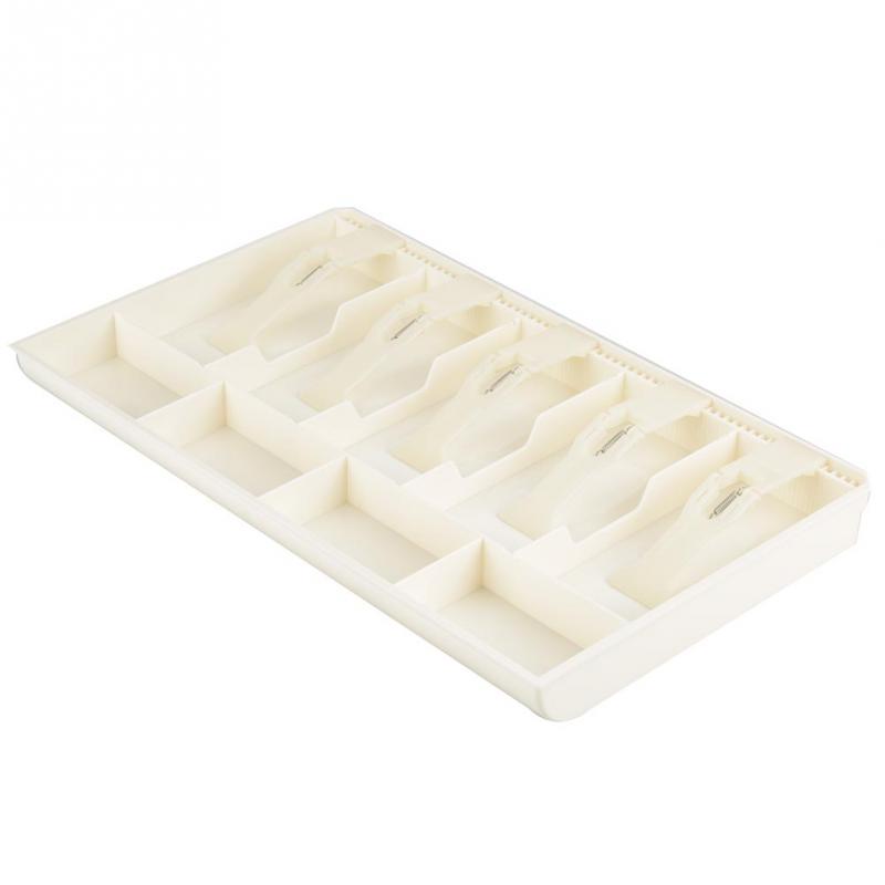 Five Grids Cash Drawer Register Insert Coin Tray Cashier Tidy Storage Safe Box