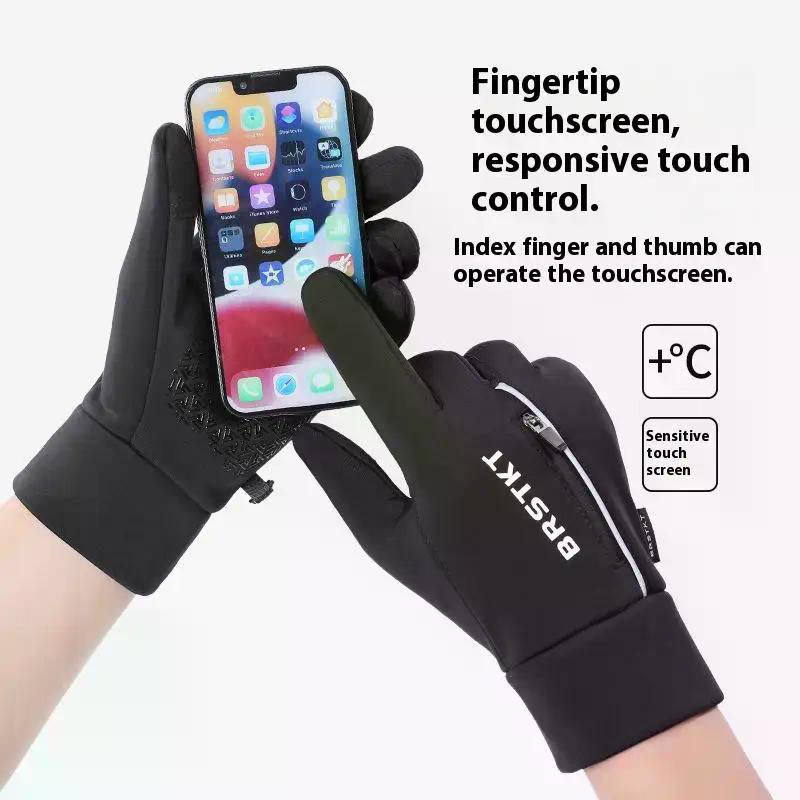 New Full Fingers Gloves Touch Screen Gloves 3 Layers Of Thickening Sports Ski Gloves Winter Outdoor Warm Cycling Gloves