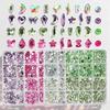 12 Grids Flat Bottom Mixed Nail Diamond 12 Color Nail Rhinestone Shiny Colorful Nail Gems Glass Stones Nail Charm