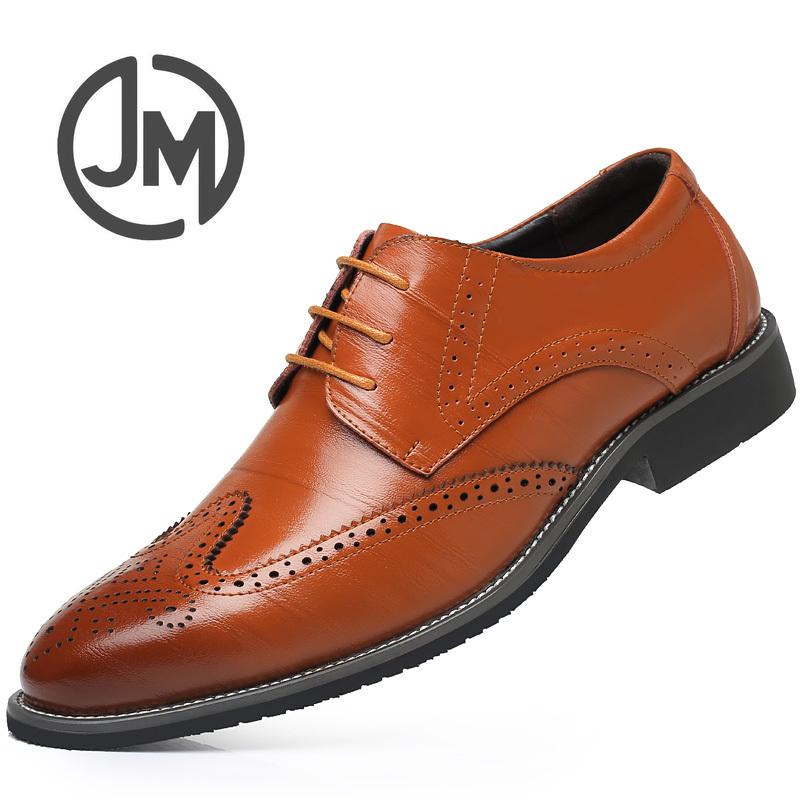 

Мужские туфли-броги Модные кожаные мужские кожаные туфли Обувь большого размера 48 светло-коричневого