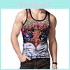 Premium Quality Summer Men's Tank Tops Vest Featuring Vibrant 3d Printed Graphics