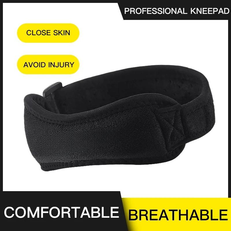 1 Piece Knee Patellar Tendon Knee Support Strape Brace Adjustable Shock Absorption Compression Knee Pad Sleeve for Basketball