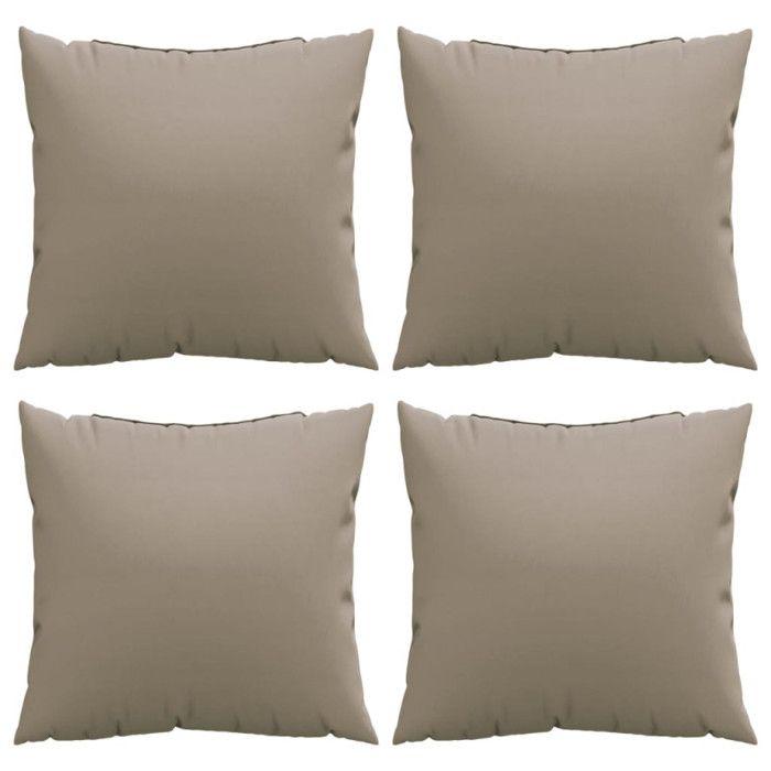 VidaXL Sofa Cushions Set of 4 Taupe 50x50 Cm Fabric 360389