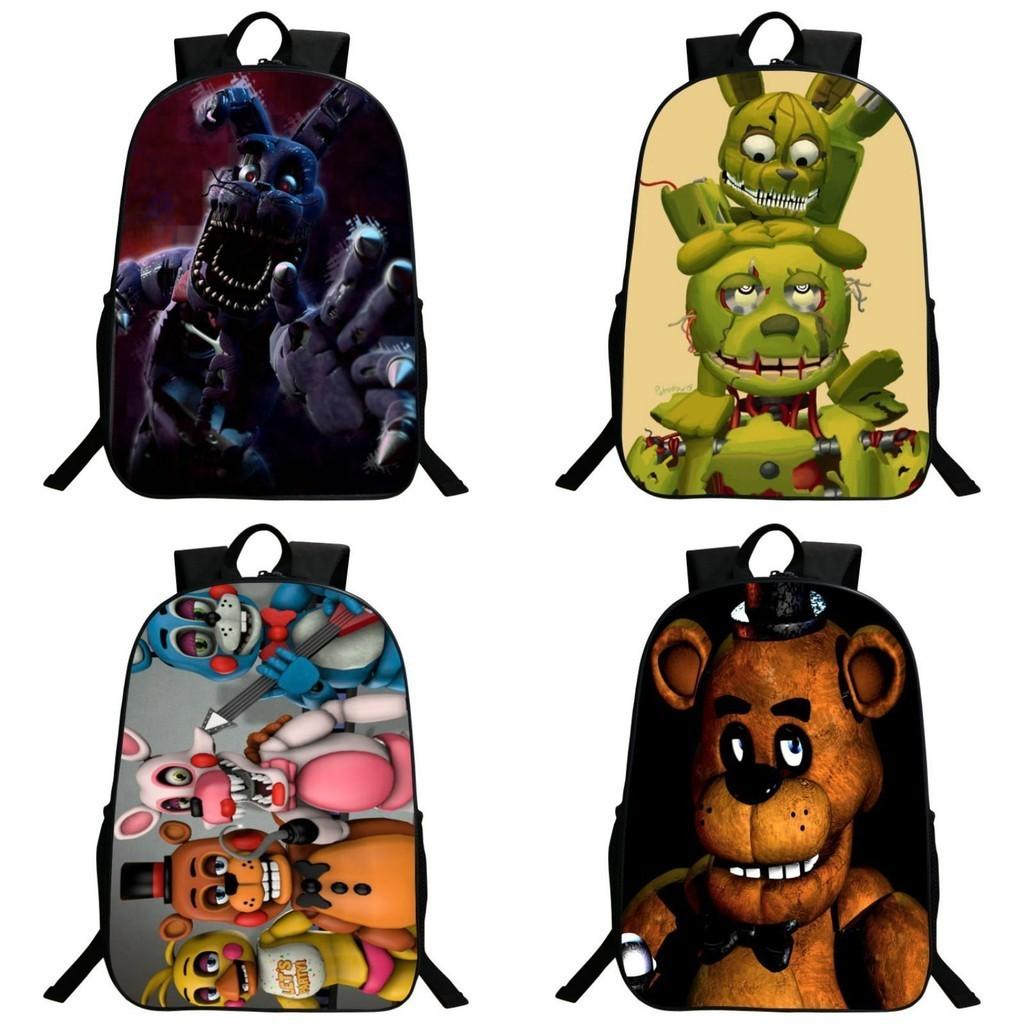Vibrant Five Nights At Freddy's Backpack With Anime Pattern For Kids And Students
