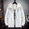 Herren Frühling und Herbst Übergröße glänzende Freizeitjacke Jugend Kapuzenoberteile