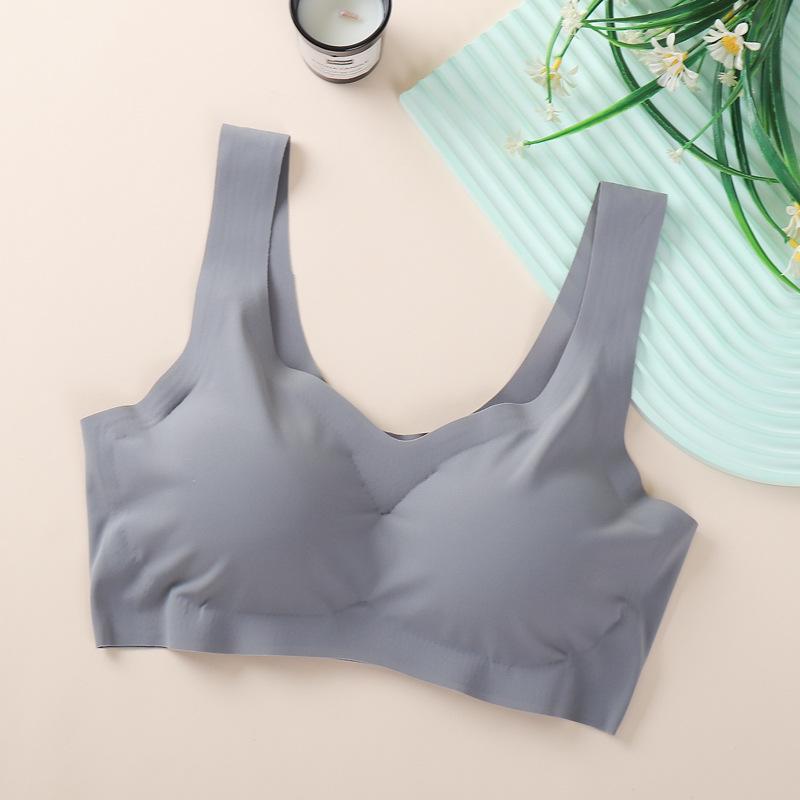 

Shangpin Anxin Бесшовный Ударопрочный Большого Размера Йога Сон Спортивный Бюстгальтер L темно-серого