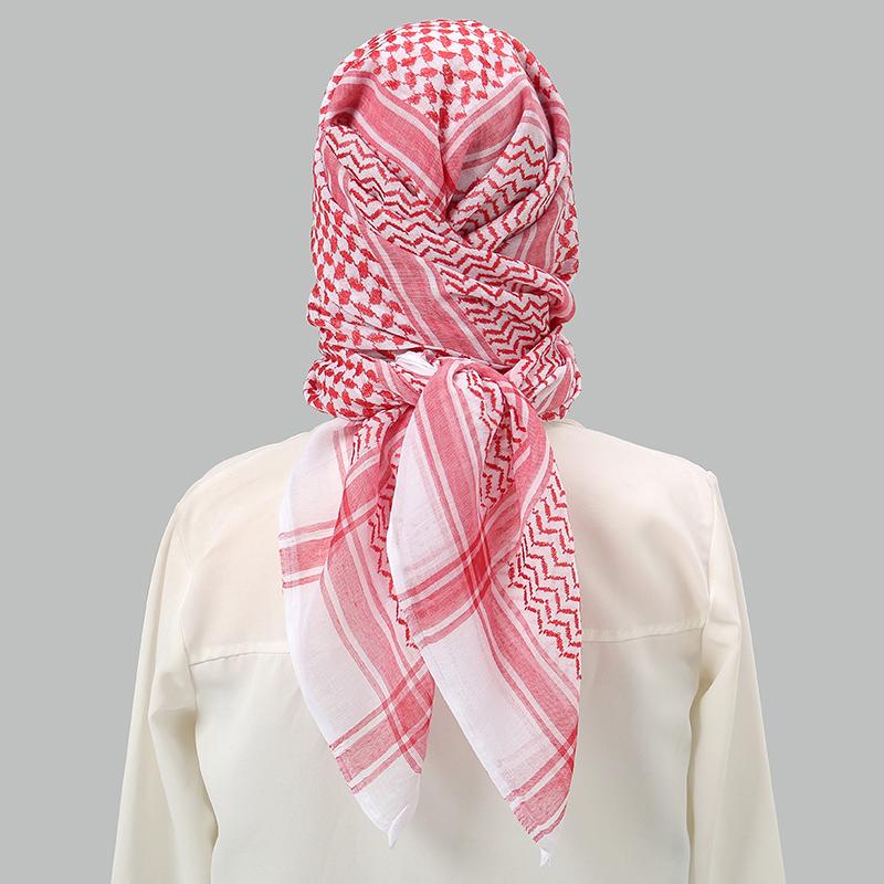 Desert Square Headscarf Arabic Sun Protection Windproof Unisex Tassel Shawl Scarf Abaya Accessories Hijab Women Veil Fashion