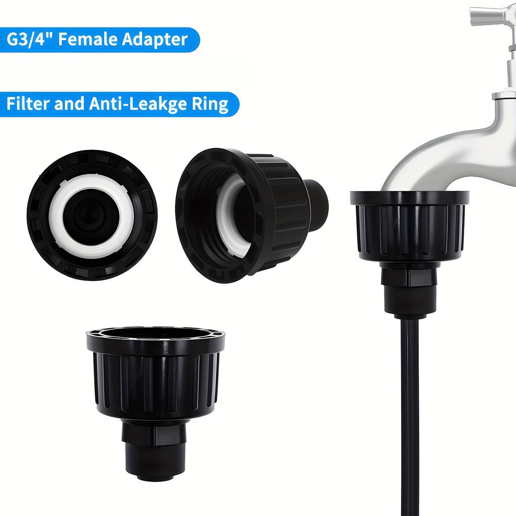 5M 16ft Automatic Drip Irrigation Kit with Adjustable Spray Nozzles Hose Clips and Cutter for Garden Plant Watering System