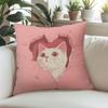 Heart Cat square Jacquard Pillow Cover for Sofa Office Waist Cushion Cover Home Decorative Pillowcase