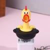 1Pcs Stress Relief Plastic Toys Creative Cartoon Sharp Crying Chicken Voice Button High Aesthetic Edc Keychain For Children Gift