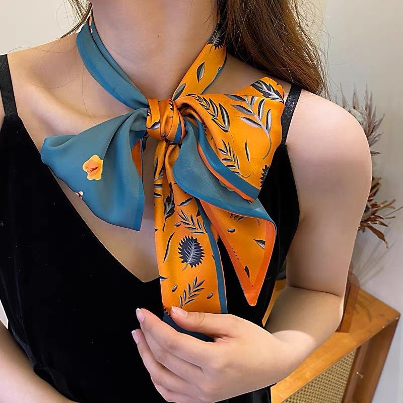 Sciarpe da collo da donna, fazzoletti da collo alla moda, fasce per capelli, sciarpe