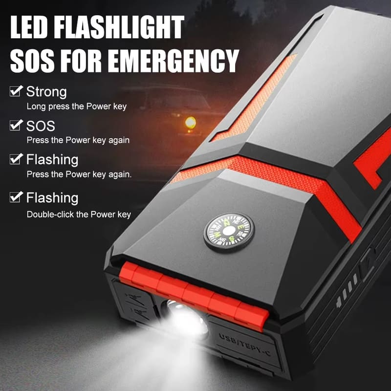 Notfall Auto Starthilfe Batterie Anlasser Autoladegerät Tragbare Mobile Power Notfall Automatisches Startgerät 12V Anlasser Große Kapazität Jump Starter