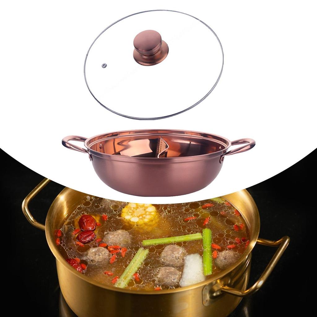 Divided Pot Double Ear Soup Easy To Clean Flavor Hotpot Chinese Shabu for
