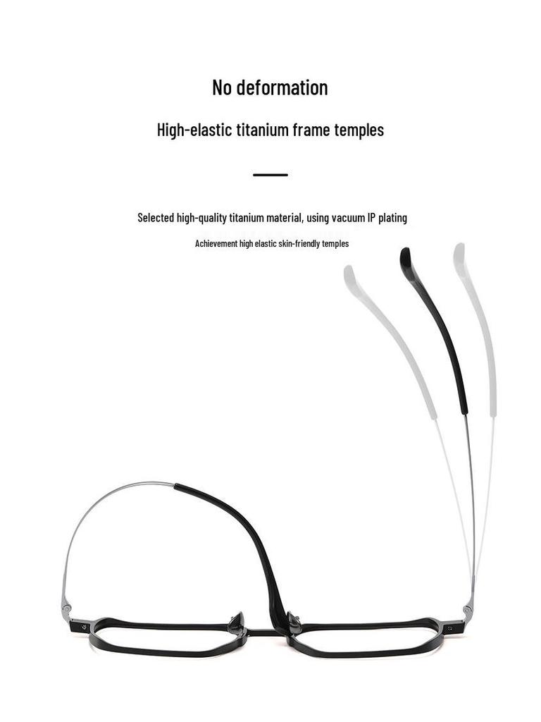 2025 Ultralight Men's Business Glasses: Anti-Blue Light, Fashionable Aluminum-Magnesium-Titanium Frame, Compatible with Prescription or Plano Lenses.