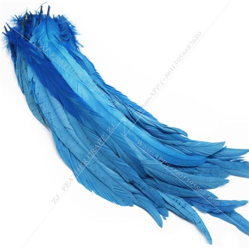 

100pcs 25-45cm Natural Dyed Rooster Tail Feather Carnival Chicken Feather Plume For DIY Craft/Dress/ Party Decoration 25-30cm бирюзовый
