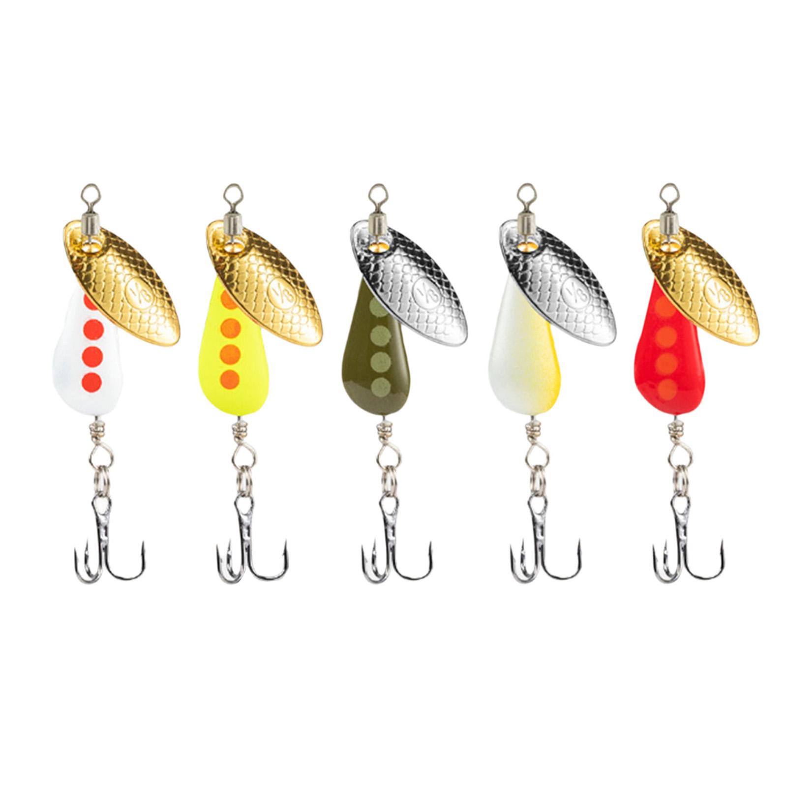 

5 шт. Ловля форели, блесны, приманки, металлические твердые приманки с тройным крючком, блестки, приманки, воблеры, простые в использовании S