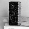 Elegant Black Lace Print Design  Phone Case For Samsung S25,S24,S21,S22,S23,S30,Ultra,S20,Plus,Fe,Lite,Note,10,Black Cover
