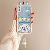 KEYSION Cute Ear 3D Cartoon Case for iPhone XS Max X with Bracelet Soft Silicone Shockproof Phone Back Cover for iPhone XR