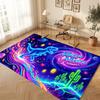 Dinosaur Theme Soft Crystal Velvet Rug Custom Name & Text Print Non Slip Floor Rug for Bedroom Living Room