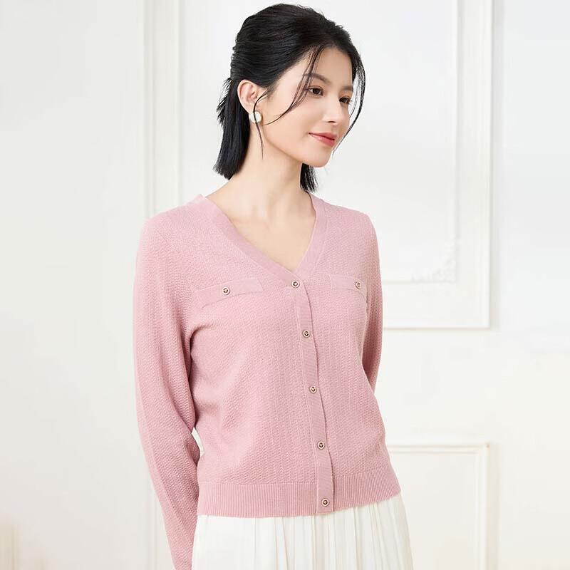 JESSIE Women's V-Neck Button-Front Knit Sweater