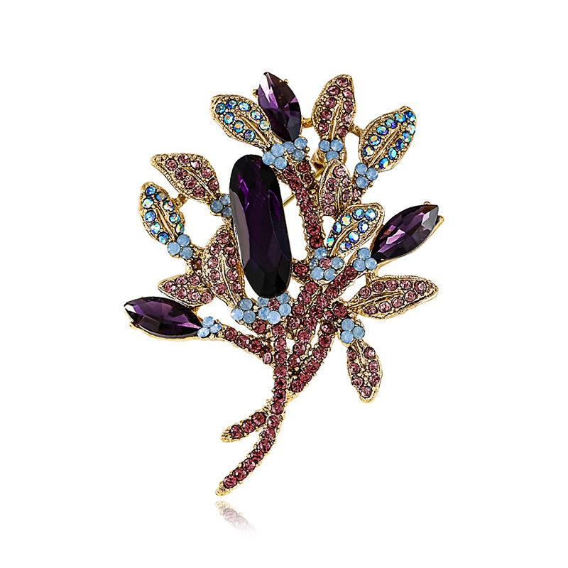 Vintage Floral Brooch Flower Atmospheric Brooch Women'S Clothing Coat Corsage