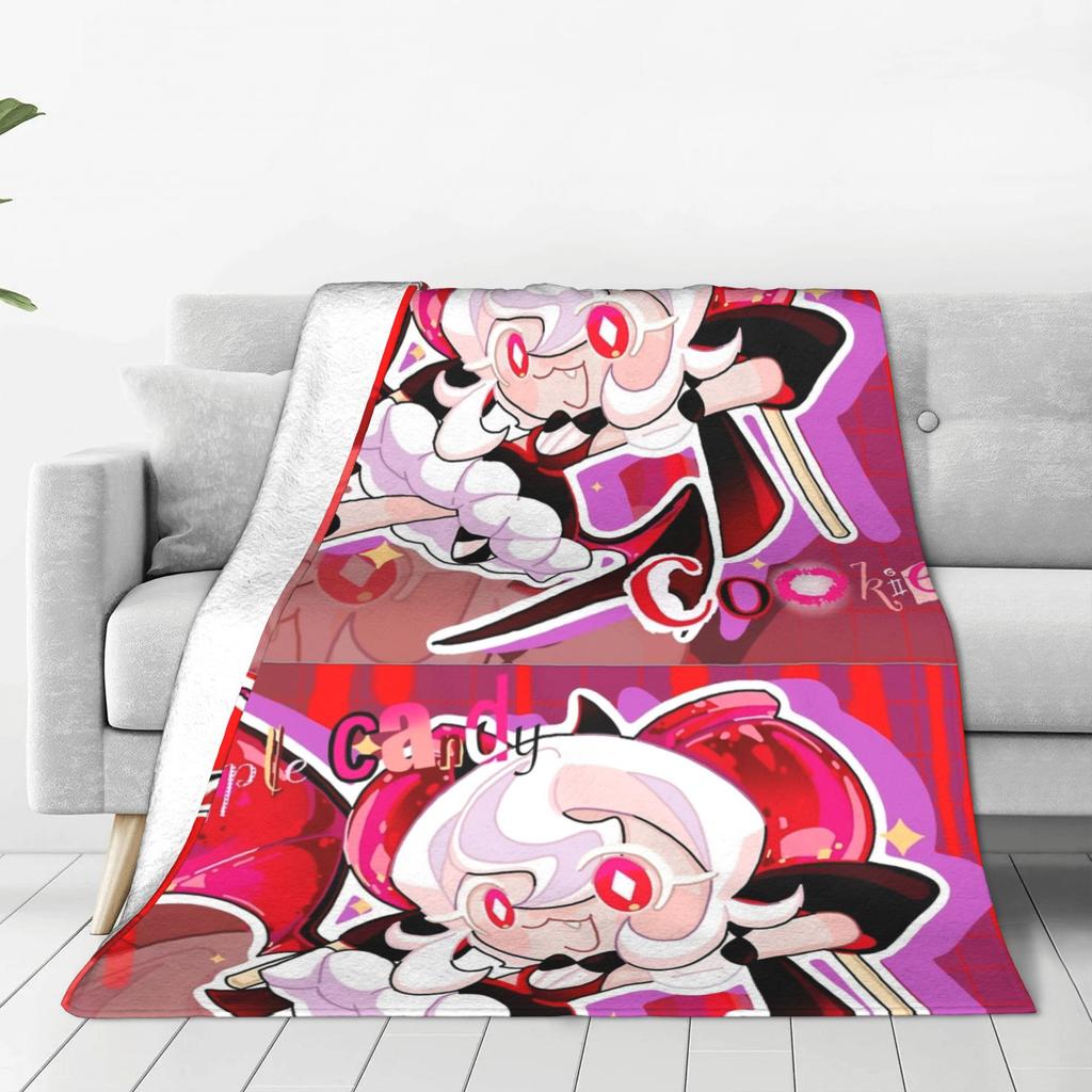 Apple Candy Cookie Run Kingdom Blankets  Flannel Vintage Soft Throw Blanket for Bed Sofa Textile Decor