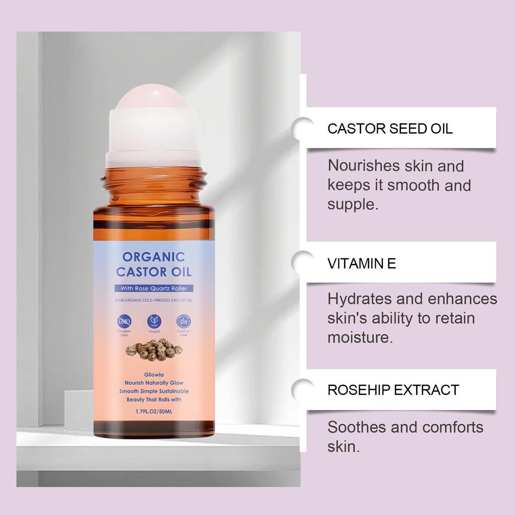 Multi-purpose Castor & Vitamin E Nourishing Rollerball Body Oil