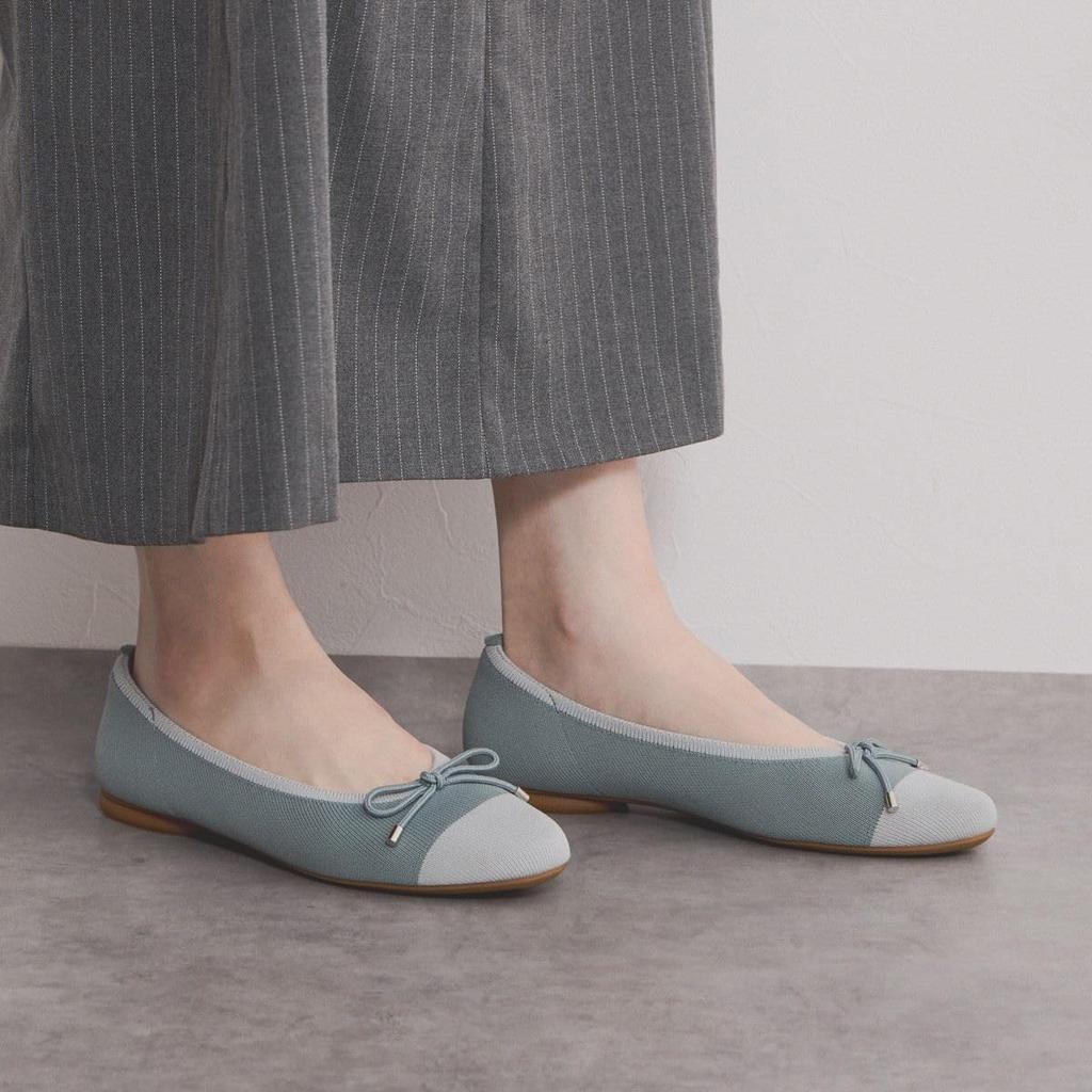 Himiko NICAL Ribbon Ballet Knit Pumps, 554101 Green 235