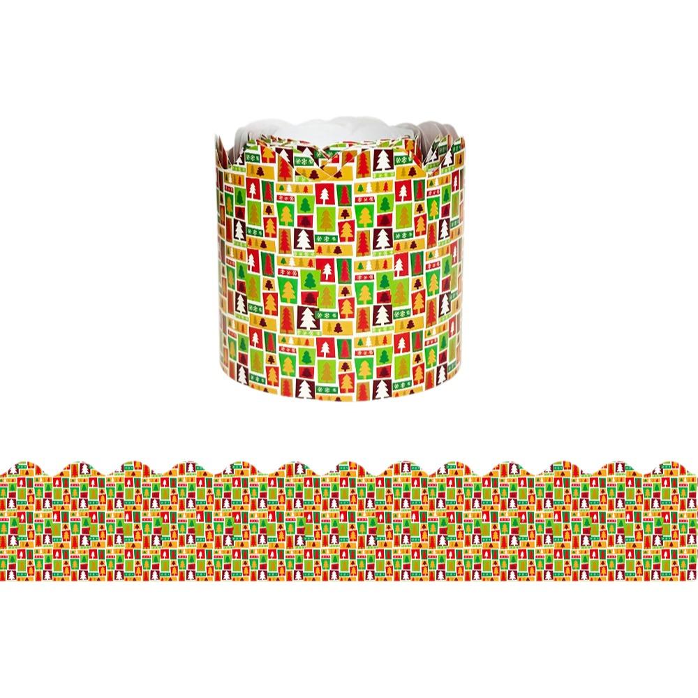 Paper Decorative Stickers No Adhesive Bulletin Board Border New Stickers Christmas