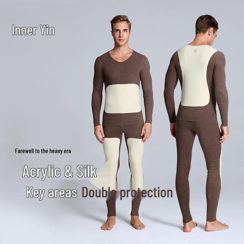 

NEIYIN Men s Thick Thermal Underwear Set with Patches 2XL