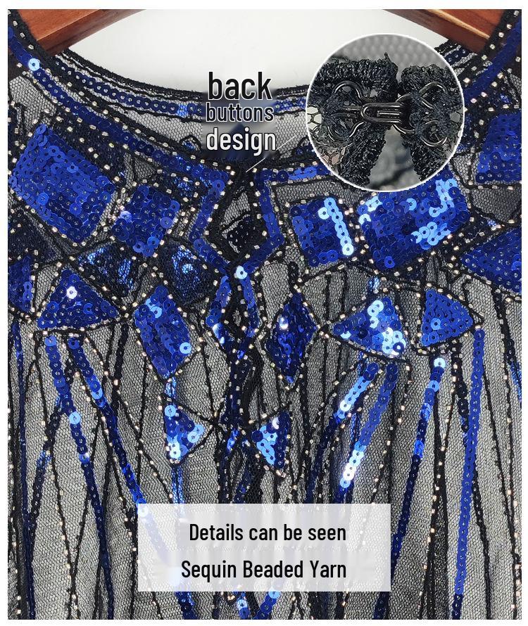 Damen Sommer Pailletten Mesh Schal - Aushöhlen Perlenmode Europäisch Amerikanisch Schulterwickel Sonnenschutz Strickjacke Weste