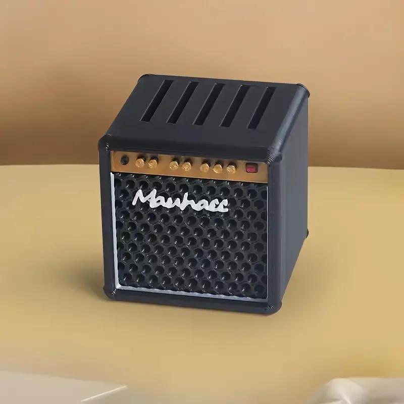 

3D-печать Музыка Гитара Бас медиатор Коробка для хранения Современное искусство Моделирование имитации динамиков Компактное настольное украшение Подарки друзьям чёрный