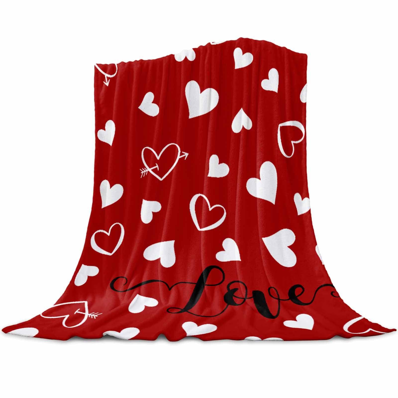 

Valentine S Day Gift Blanket Love Holiday Gift Christmas Flannel Blanket Digital Printing Air Conditioning Blanket 75x100cm