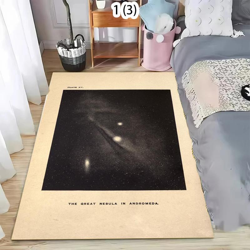 

Vintage Astronomy Celestial Pattern Area Rug Soft Comfortable and Practical Floor Mat for Indoor Living Room Bedroom Home Decor 40X60CM