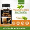 Bcuelov Korean Ginseng Capsules 2800mg with Ginkgo Biloba Leaves and South African Drunken Eggplant to Boost Energy and Endurance 120 Capsules