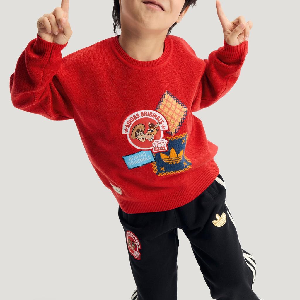 adidas Sweter z kolekcji Originals X Disney Pixar Toy Story na Nowy Rok Sportowy Luźny Pulower Długi Rękaw Dzieci Dziecięce bluzki KS3164