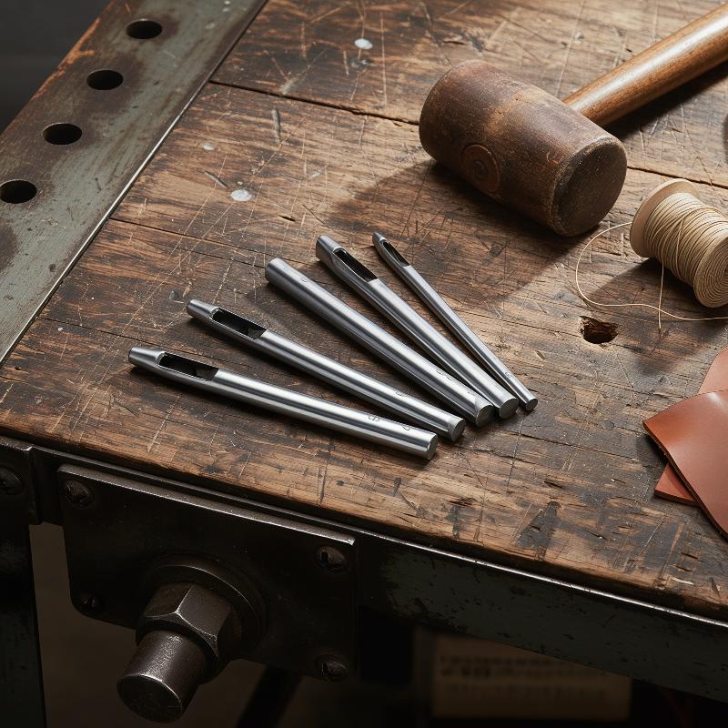 3 5pcs Oval Leather Hole Puncher Steel Set for Leatherworking DIY Handmade Belts Bags