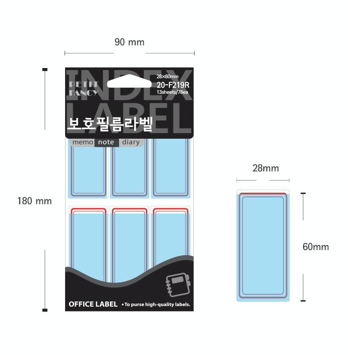 Petit Fancy Schutzfolie für Index-Etiketten (je 10 Stück) Index-Etiketten/Kategorie-Etiketten/Büro-Etiketten/Anhänger-Aufkleber/Markierungswerkzeuge – 42 Optionen