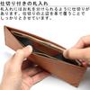 Leather craftsman Margot Slim Long Genuine Italian No Coin No No MG001 BR Men's Wallet, Leather, Purse, Lid, Gusset, (Brown)