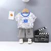 Korean Style Summer Cotton Outfit: Boys' Shorts and Girls' Short-Sleeve Set