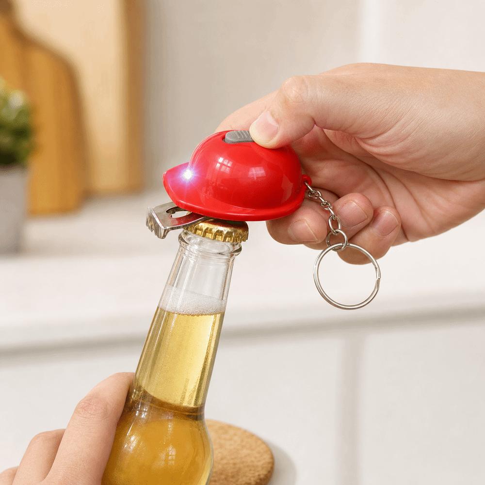 Helmet Shaped Beer Bottle Opener Plastic Portable Beer Opener Keychain Pendant  Kitchen Accessories