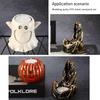 Spooky Candle Holder Spooky Halloween Candle Holder Set with Ghost Pumpkin Designs Tealight Candle Stand Centerpiece for Desktop
