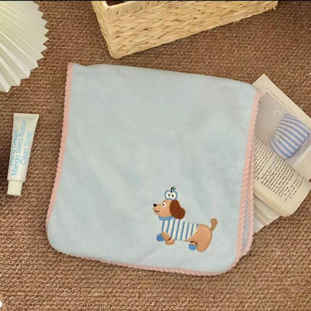 Cute Puppy Hair Drying Cap: Super Absorbent, Quick-Dry Coral Fleece Towel for Women