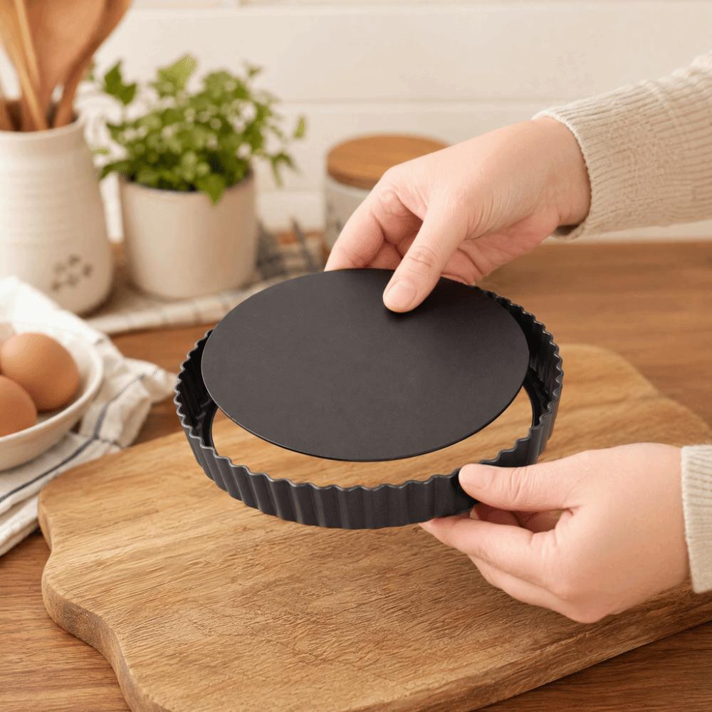 Stampo per Torta con Fondo Rimovibile Antiaderente Stampo per Pasticceria Francese Stampo per Torta Preparazione Quiche